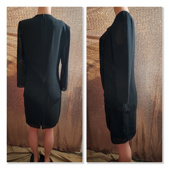 Black Dress with sequins. Formal: Wedding, Etc. - Picture 4 of 4